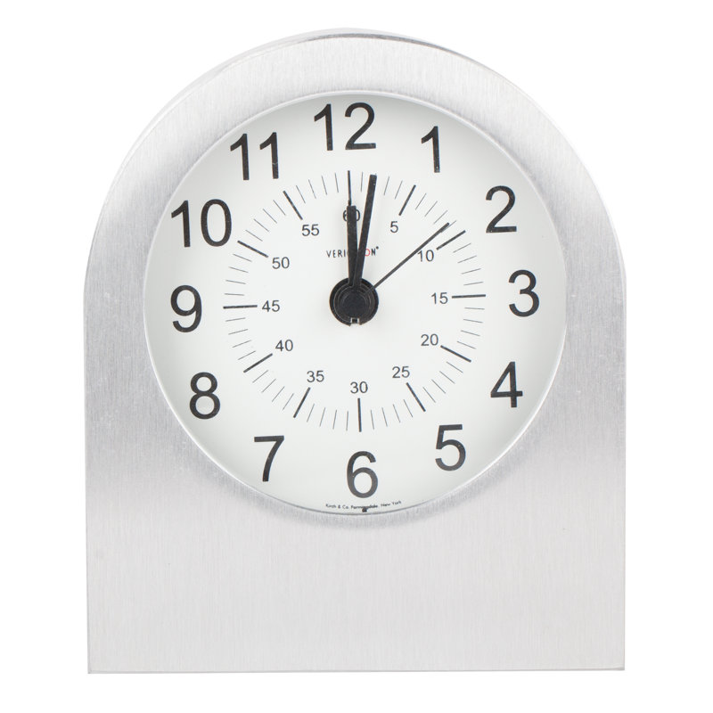 Control Brand Verichron Aircraft Grade Aluminum Alarm Tabletop Clock